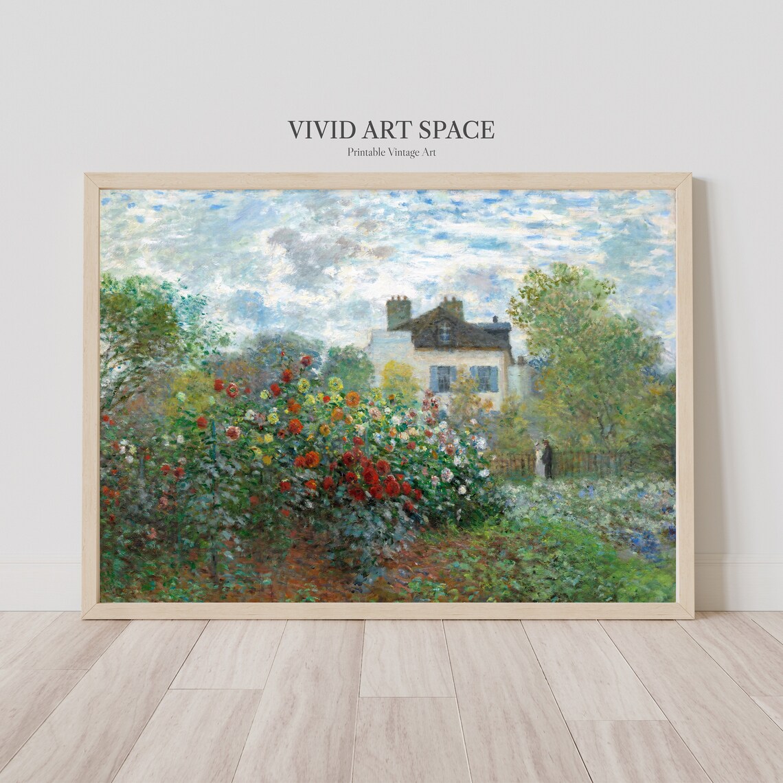 Claude Monet The Garden of Monet at Argenteuil Art Print - Image 3