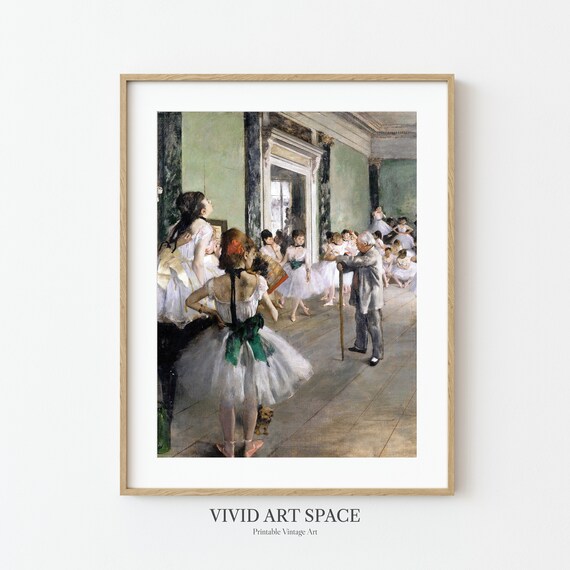 Edgar Degas Ballet Dance Class Impressionist Art Print
