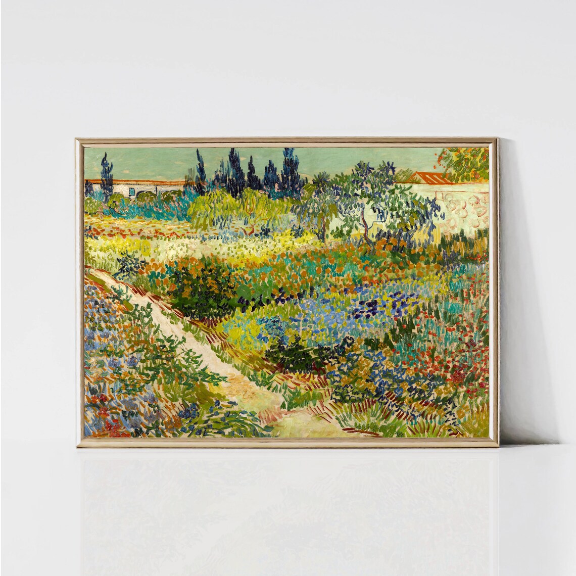 Van Gogh Garden at Arles, Impressionist Art Print