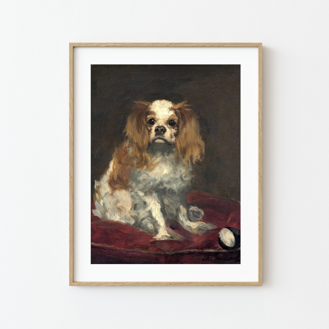 Edouard Manet Charming Portrait of a King Charles Spaniel Art Print - Image 2