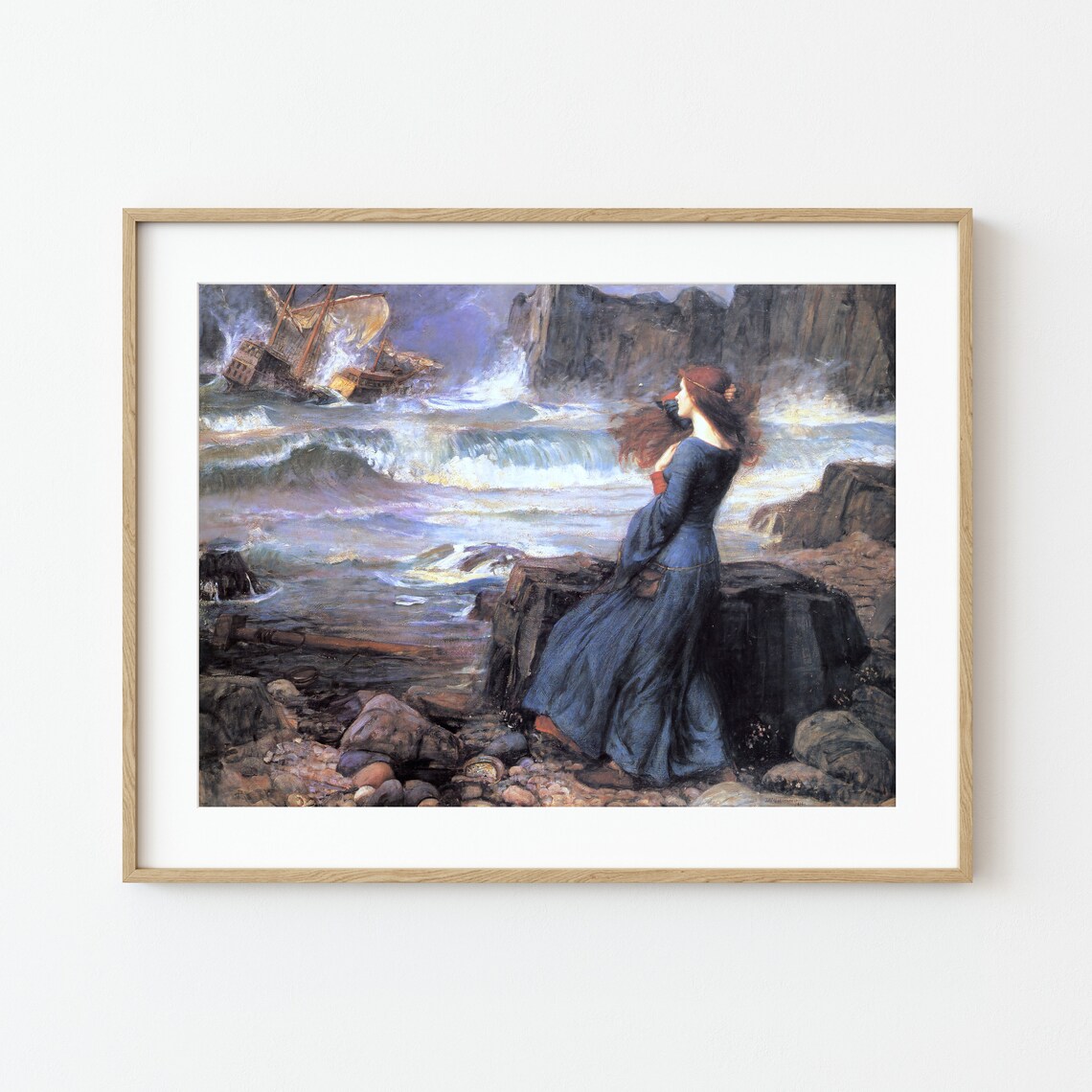 John William Waterhouse Miranda The Tempest Pre Raphaelite Art Print - Image 2