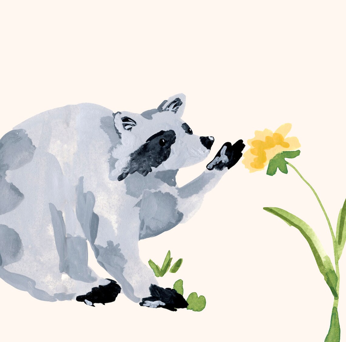 Raccoon Dandelion Art Print, Nursery Decor - Image 4