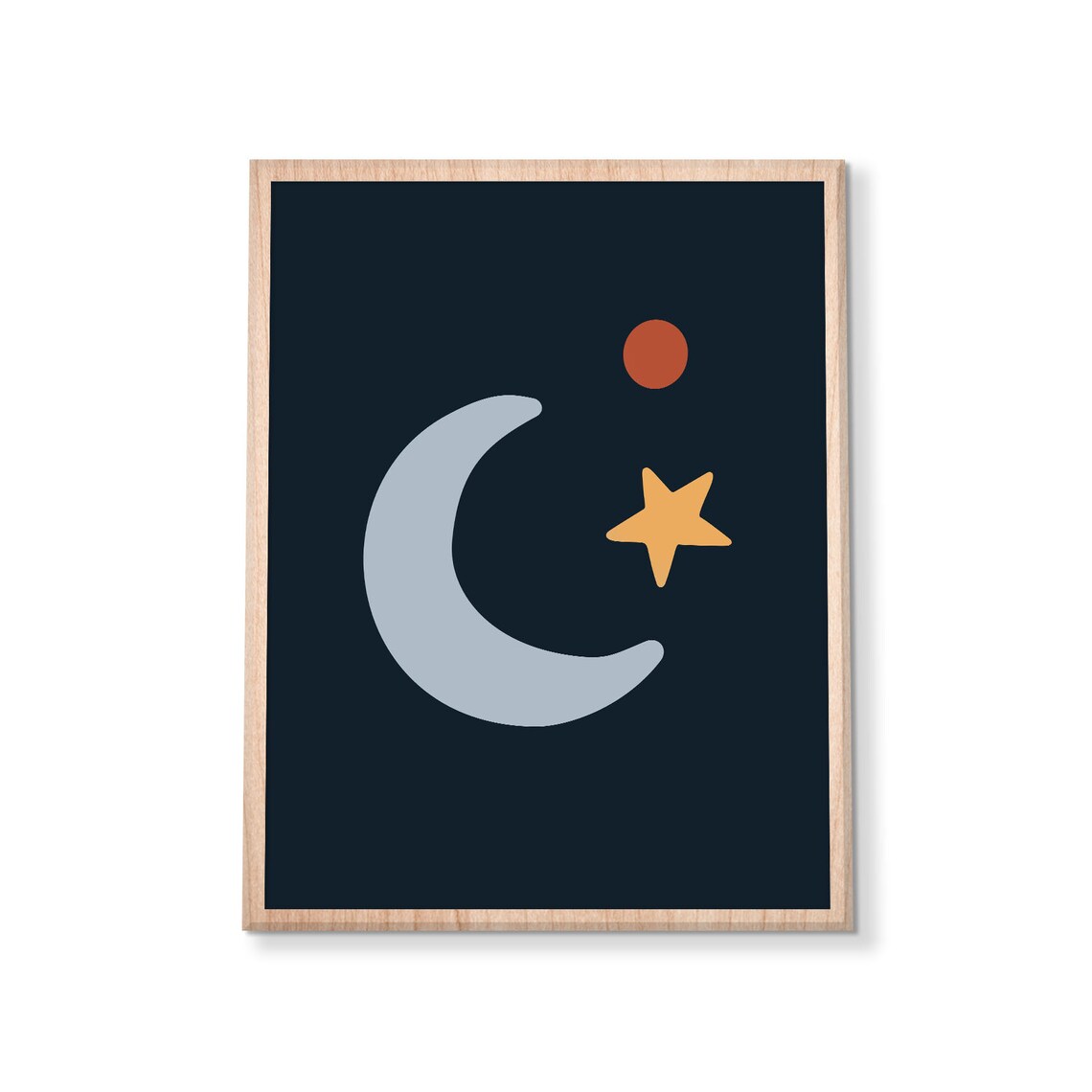 Love You To The Moon And Back Navy Set Of Two Nursery Poster - Image 2