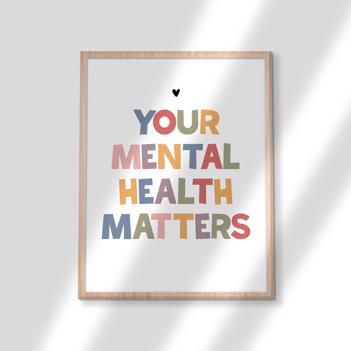 Your Mental Health Matters Quote Poster Colorful Classroom Decor - Image 3