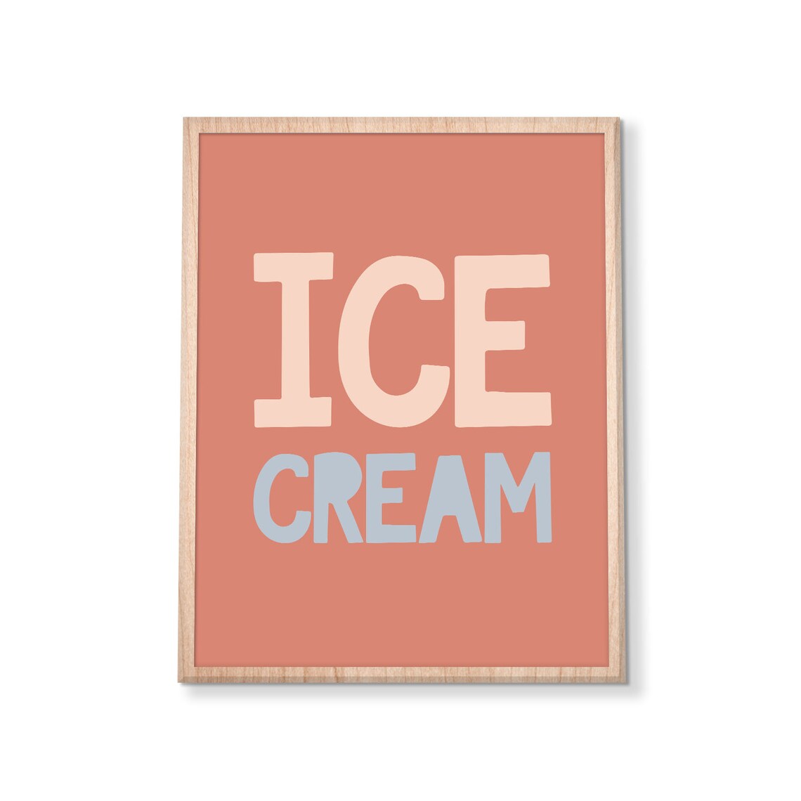 2 Ice Cream Prints Ice Cream Lover Home Decor Kitchen Poster Cute Summer Boho Sign Nursery Print Kitchen Wall Decor Instant - Image 2