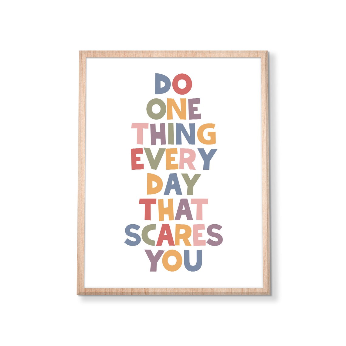Do One Thing Every Day That Scares You Bold Motivational Art Poster - Image 3