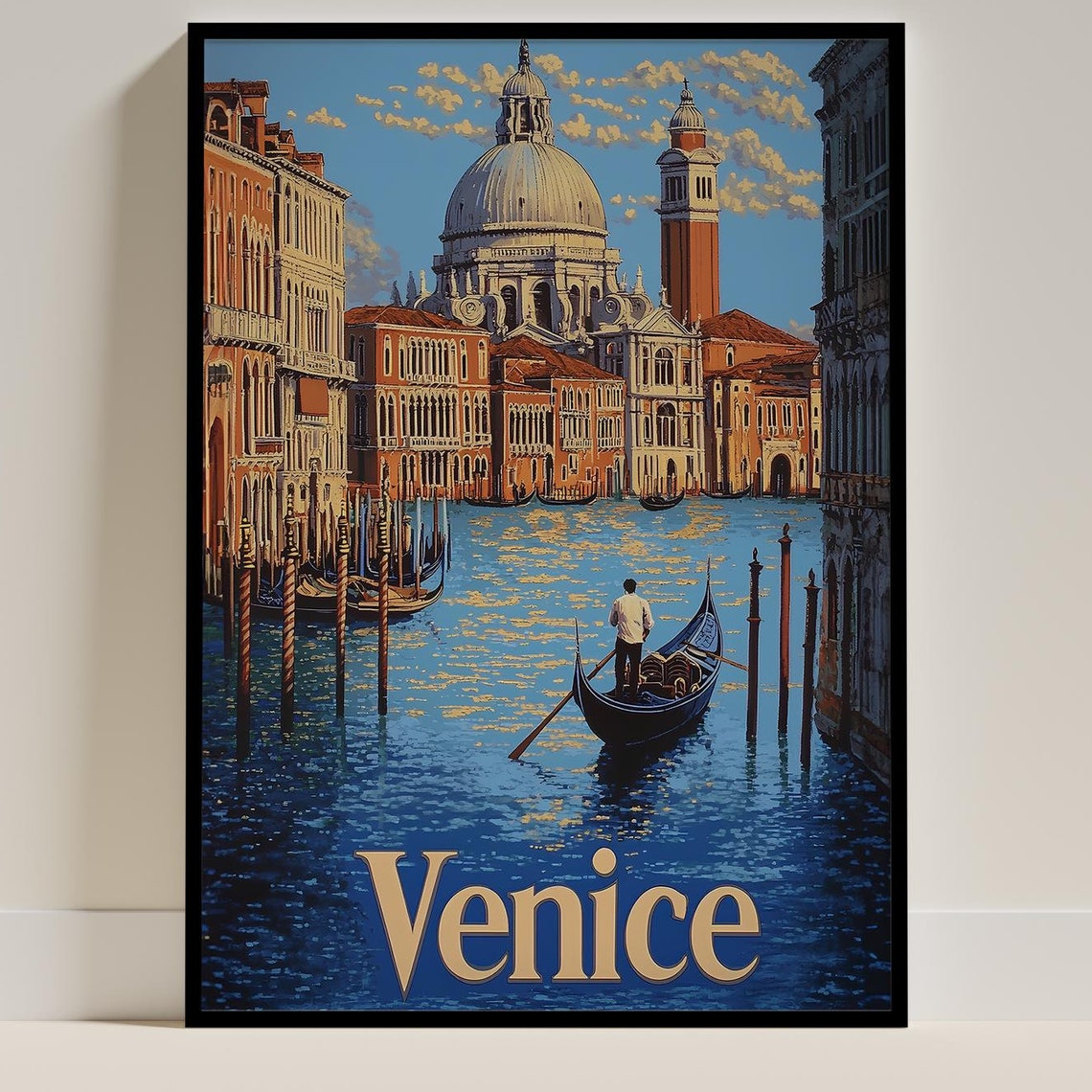 Venice Italy Travel Poster, Europe Travel Gift