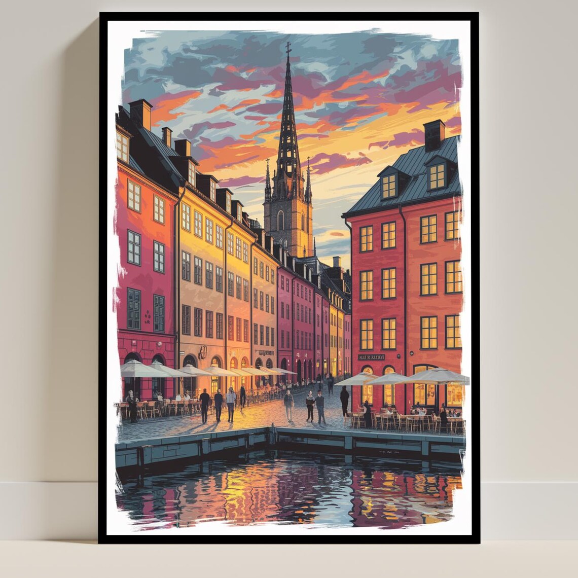 Stockholm Old Town Gamla Stan - Travel Poster
