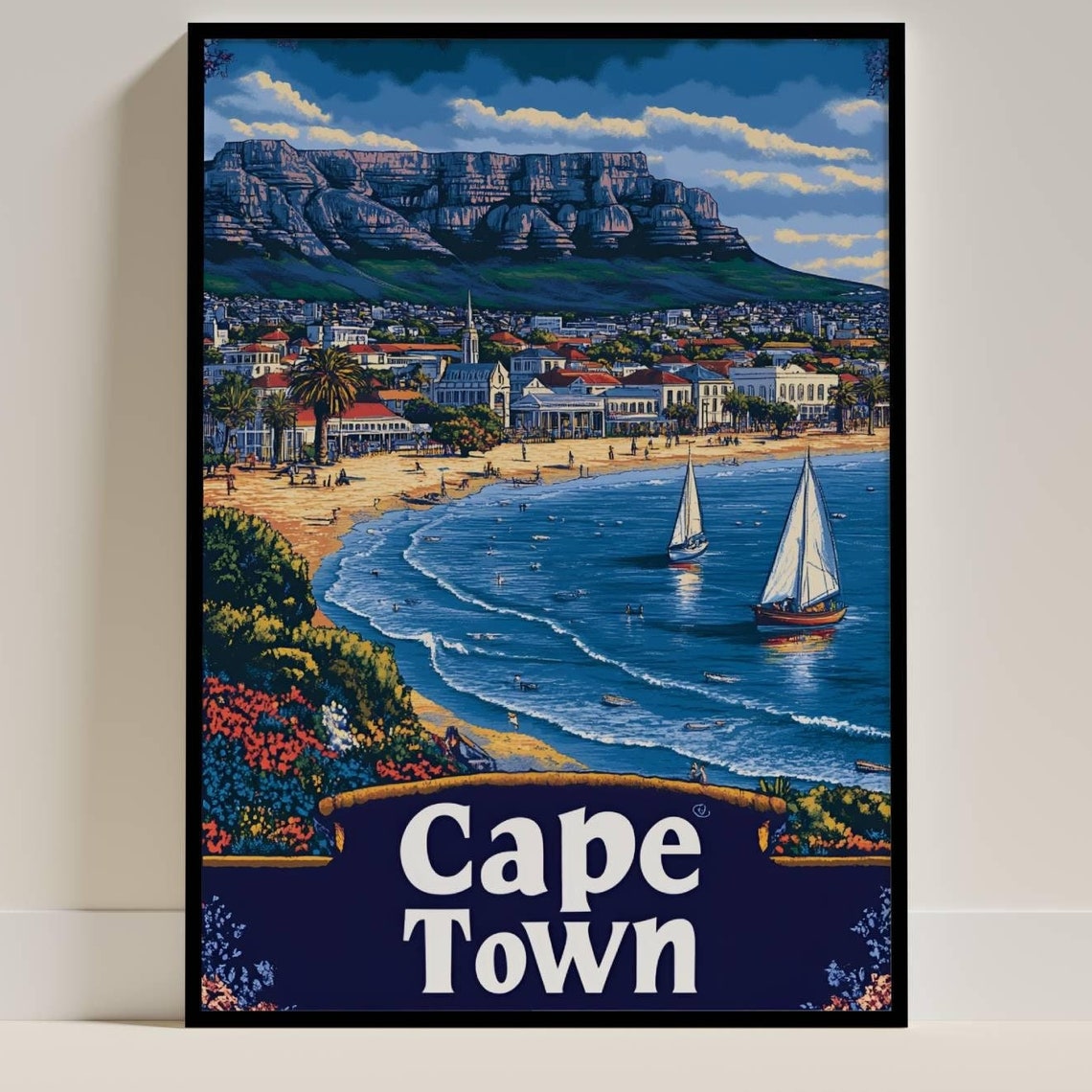 Cape Town Travel Poster, South Africa Africa