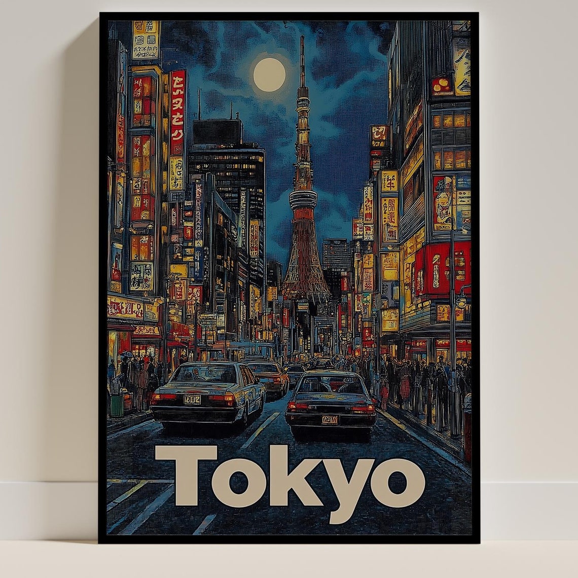 Tokyo Japan Travel Poster, Asia Travel Gift