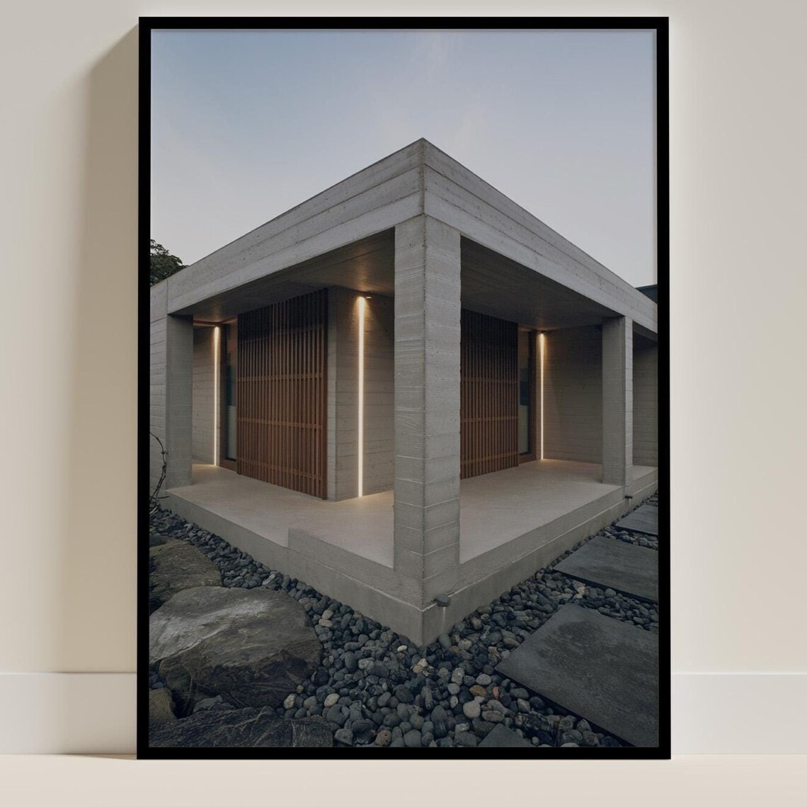 Modern Brutalist Concrete Mansion, California Home