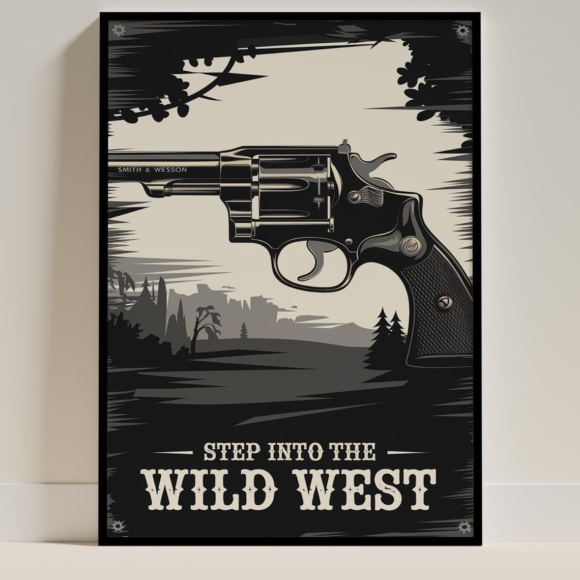 Classic Cowboy Revolver, Wild West Western Decor