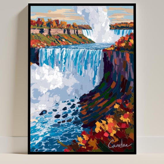 Niagara Falls Art Print, Autumn Landscape