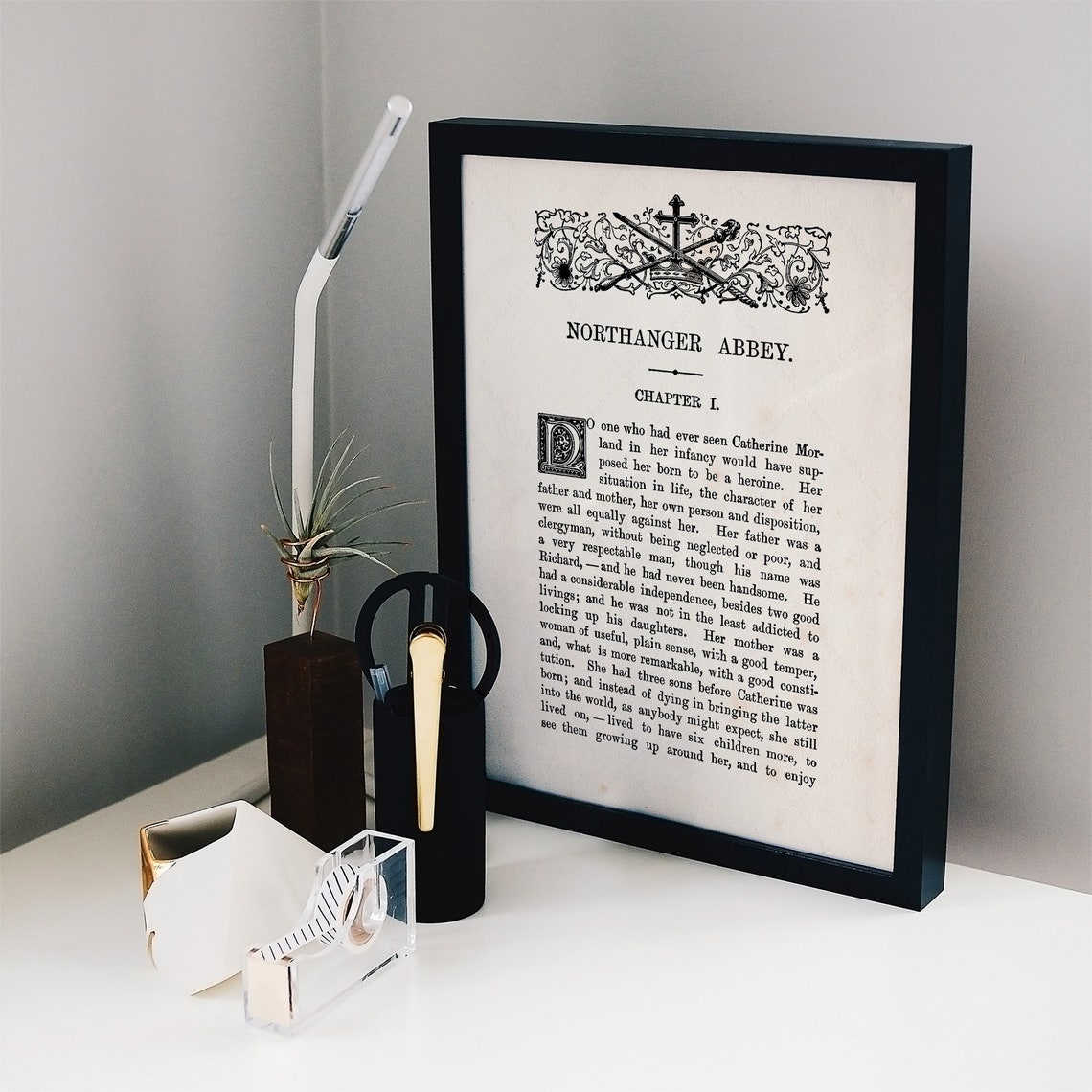 Northanger Abbey Jane Austen Chapter One First Page Literary Art Print - Image 2