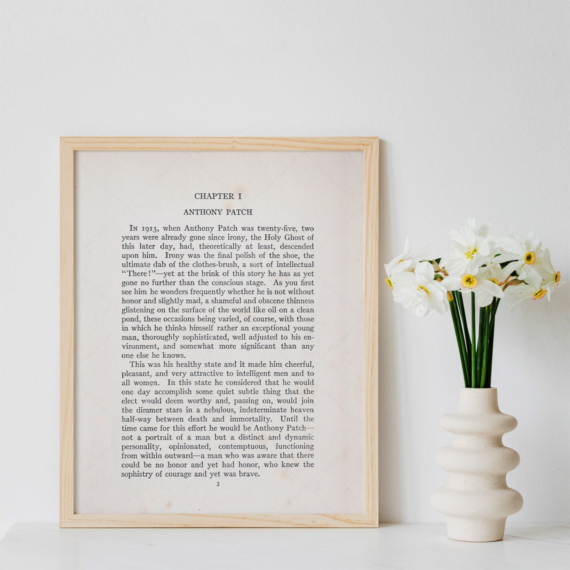 F Scott Fitzgerald The Beautiful And Damned First Page Art Print - Image 3