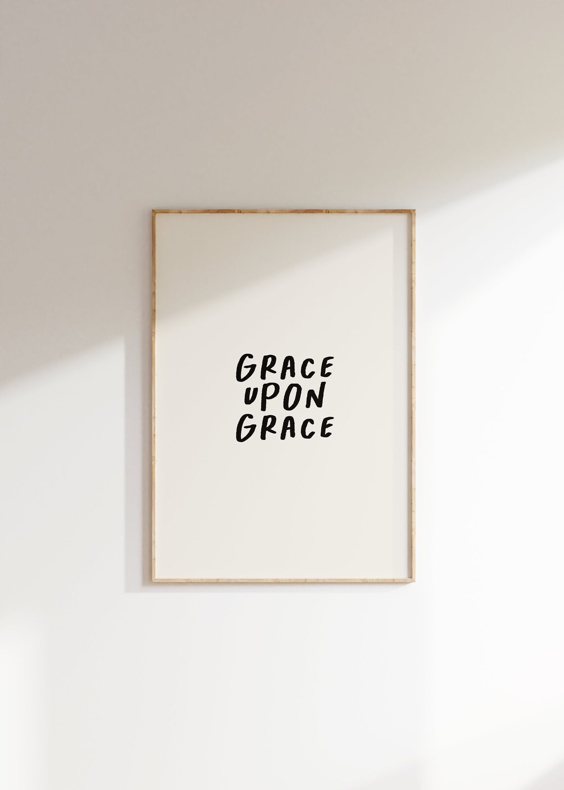 Grace Upon Grace Minimalist Christian Art Print - Image 2