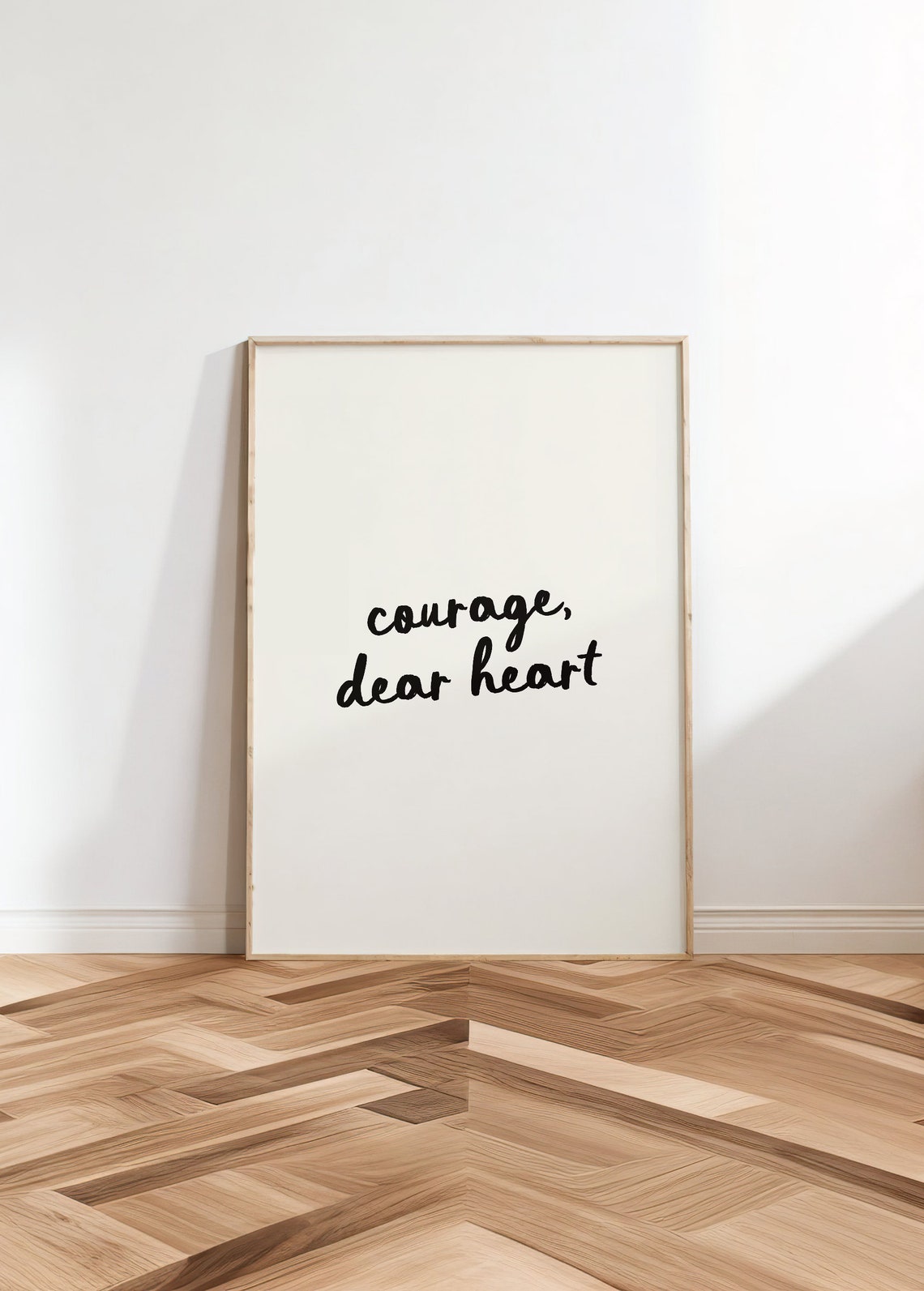 Courage Dear Heart Art Print Minimalist Christian Wall Art Retro Poster Print Bible Scripture Art 1 Print Lewis Art Print