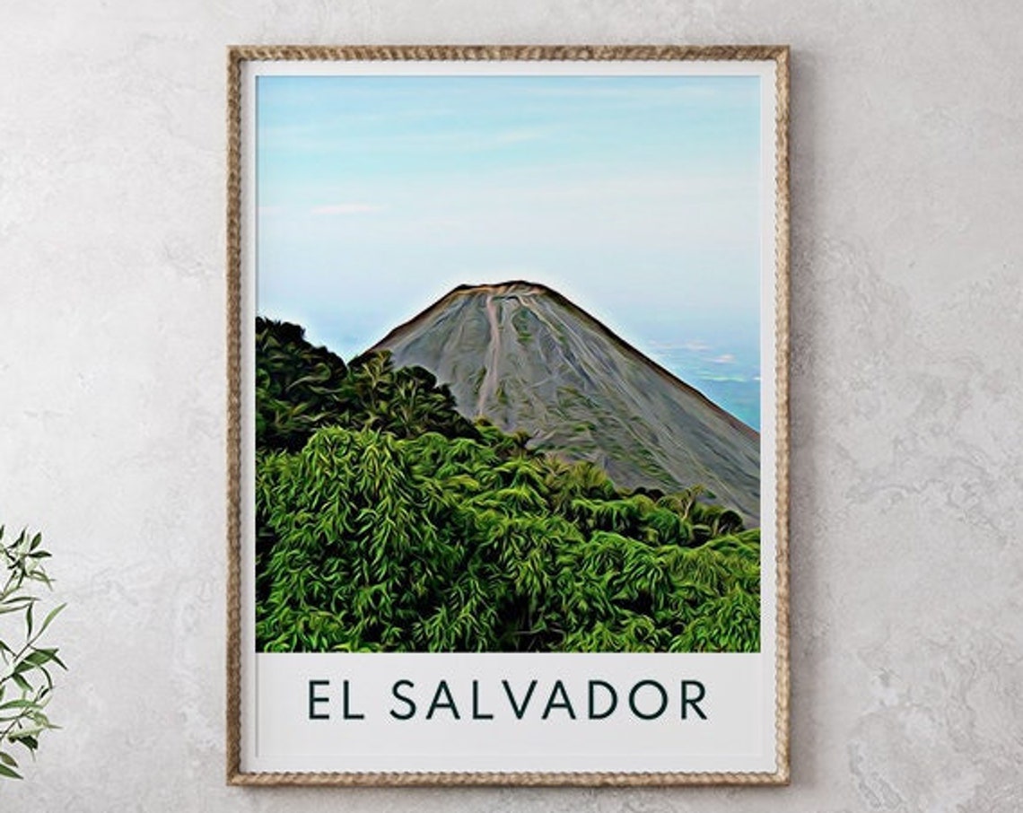El Salvador Print El Salvador Art El Salvador Wall Art El Salvador Gift El Salvador Poster El Salvador Art Print Travel El Salvador