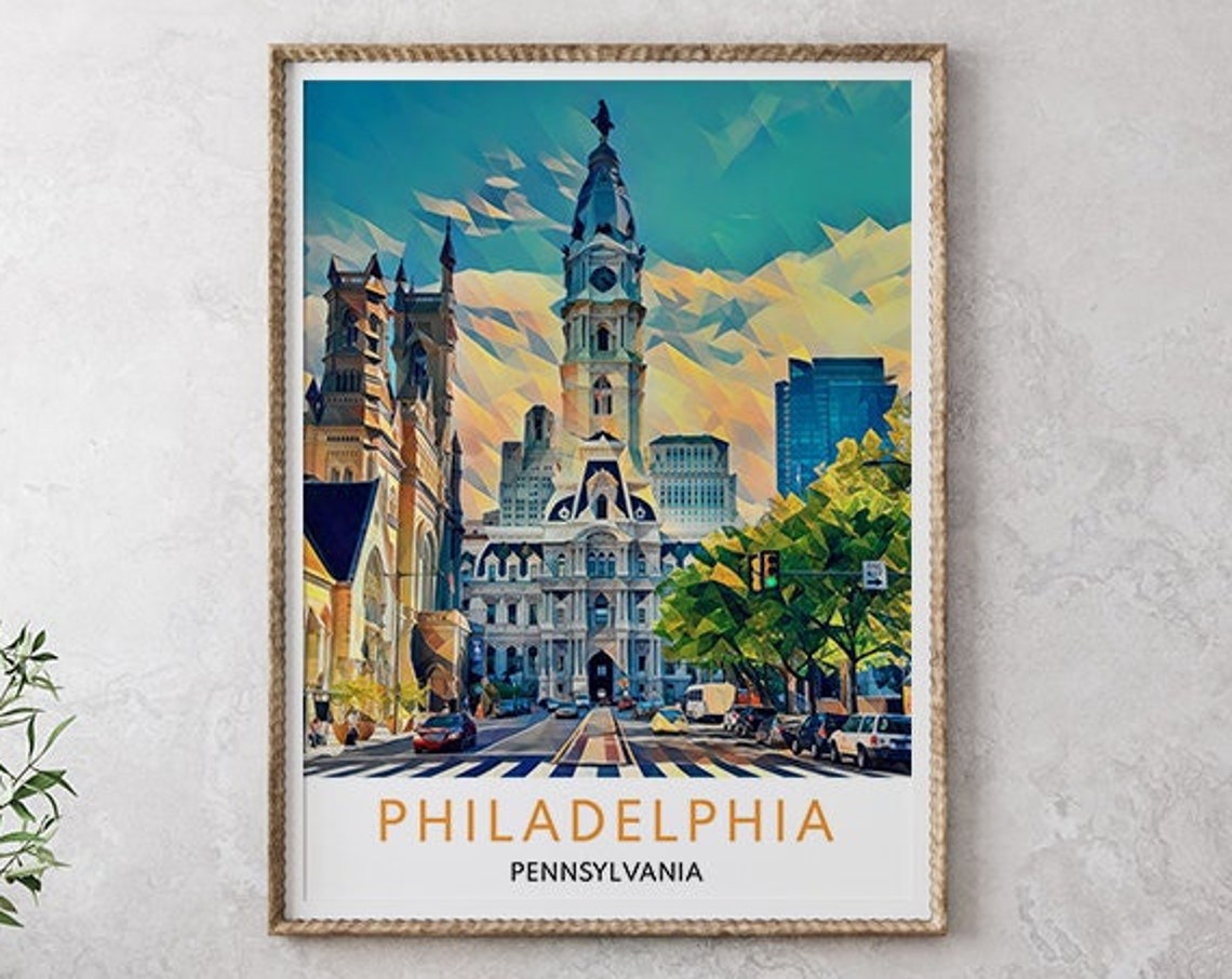 Philadelphia Pennsylvania Philadelphia Art Philadelphia Print Philadelphia Art Print Philadelphia Poster Pennsylvania Art Wall Art - Image 2
