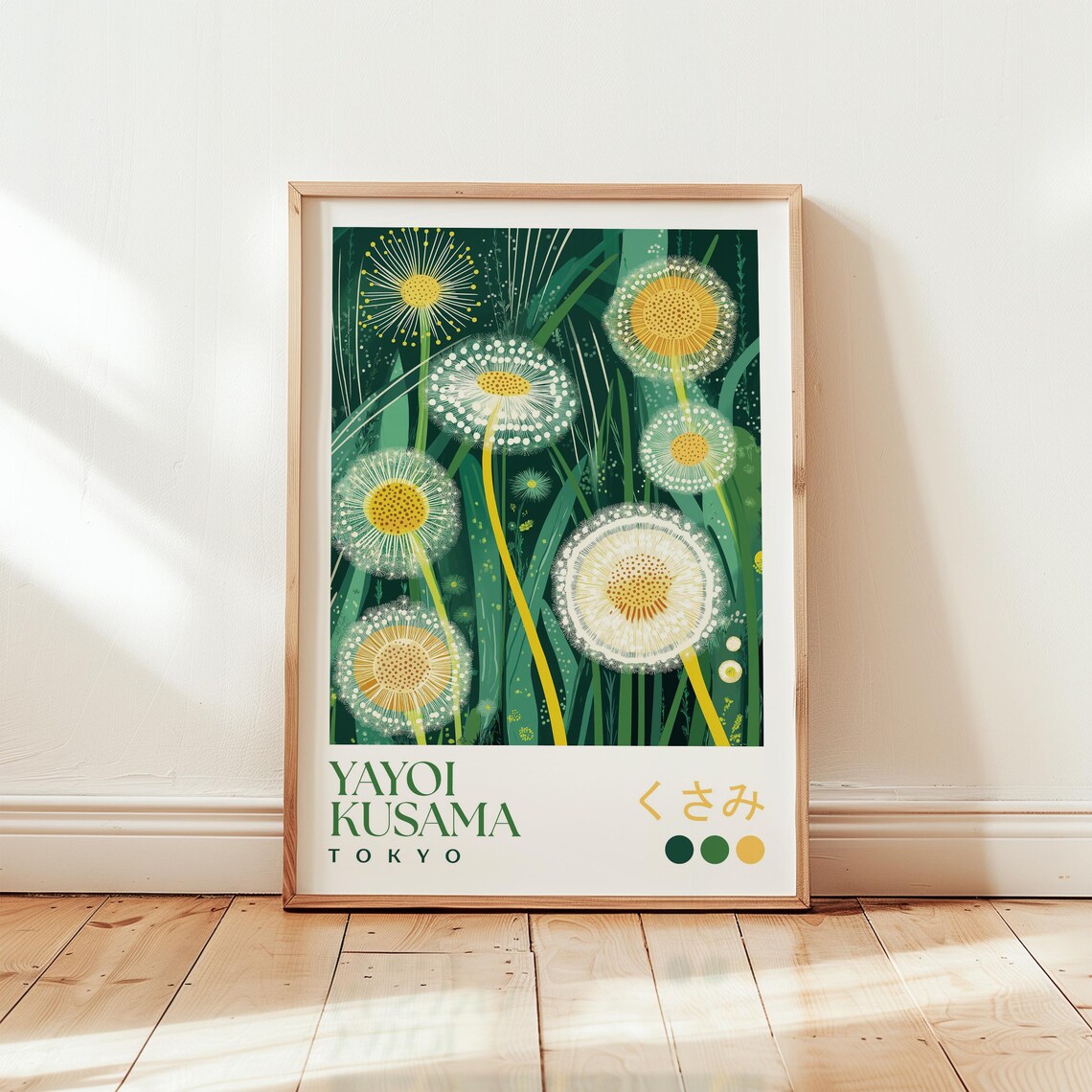 Yayoi Kusama Inspired Dandelion Abstract Floral Art Print