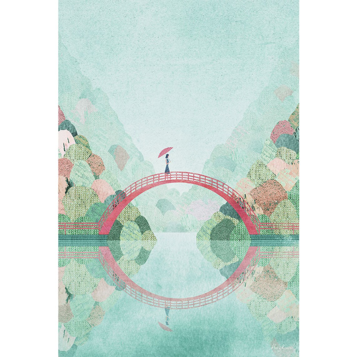 Henry Rivers Japan Bridge Travel Poster, Japan - Image 3