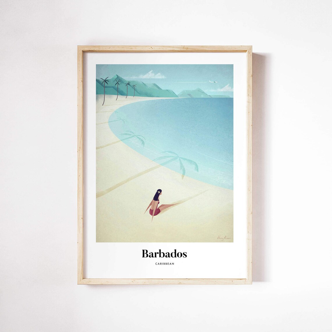 Barbados by Henry Rivers, Travel Poster Art Print