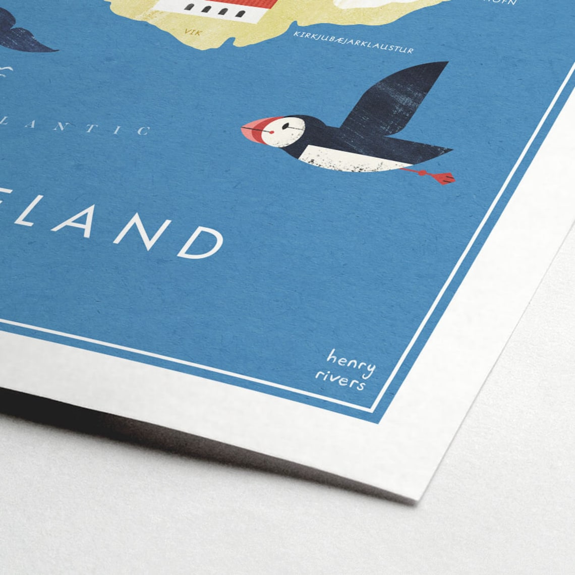 Iceland Illustrated Map Art Print By Henry Rivers - Image 2