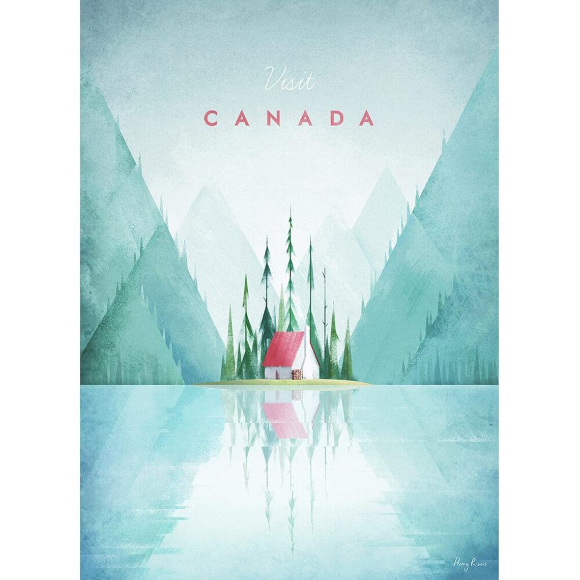 Canada Travel Poster, Minimalist Vintage Retro Style - Image 2