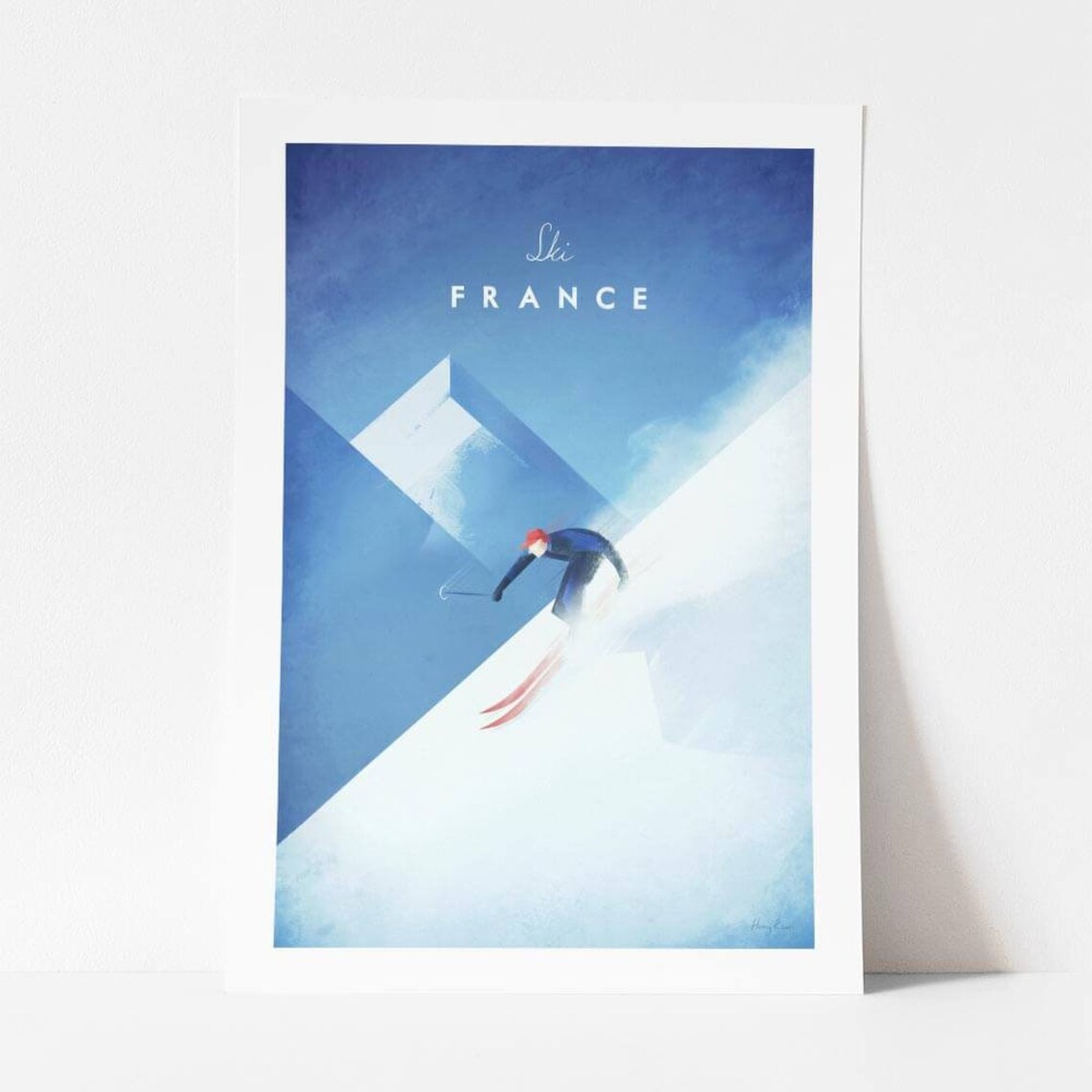Ski France Vintage Travel Poster, Minimalist Retro - Image 4
