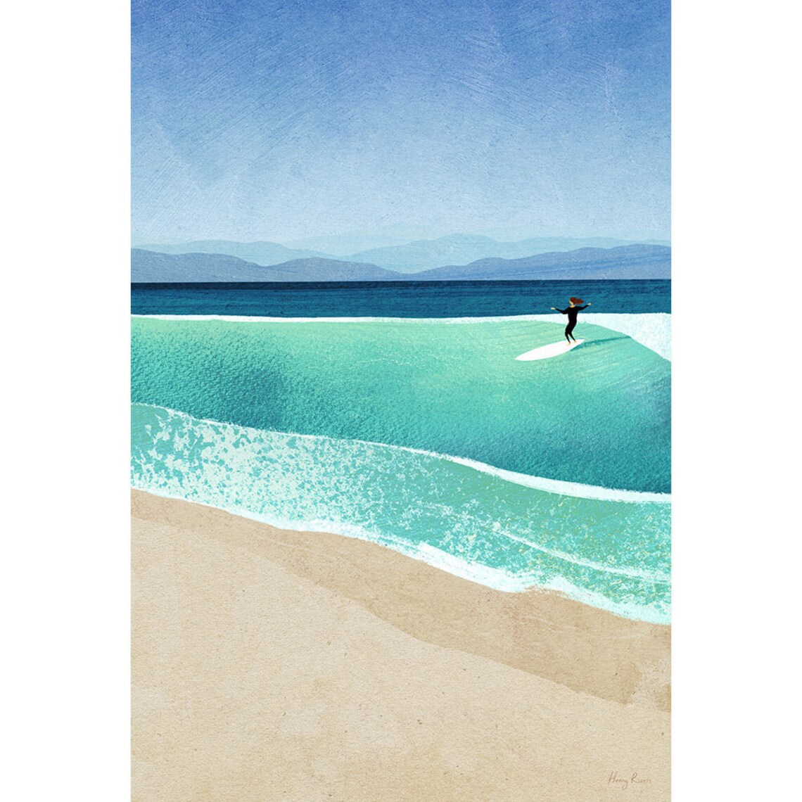 Surf Girl VI by Henry Rivers, Beach Poster - Image 3