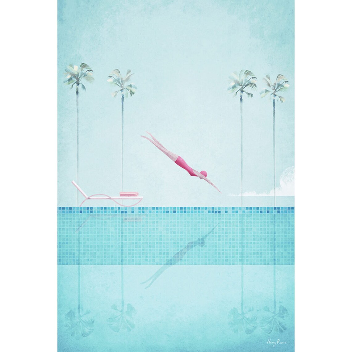 Swimming Pool Print by Henry Rivers, Dive Poster - Image 3