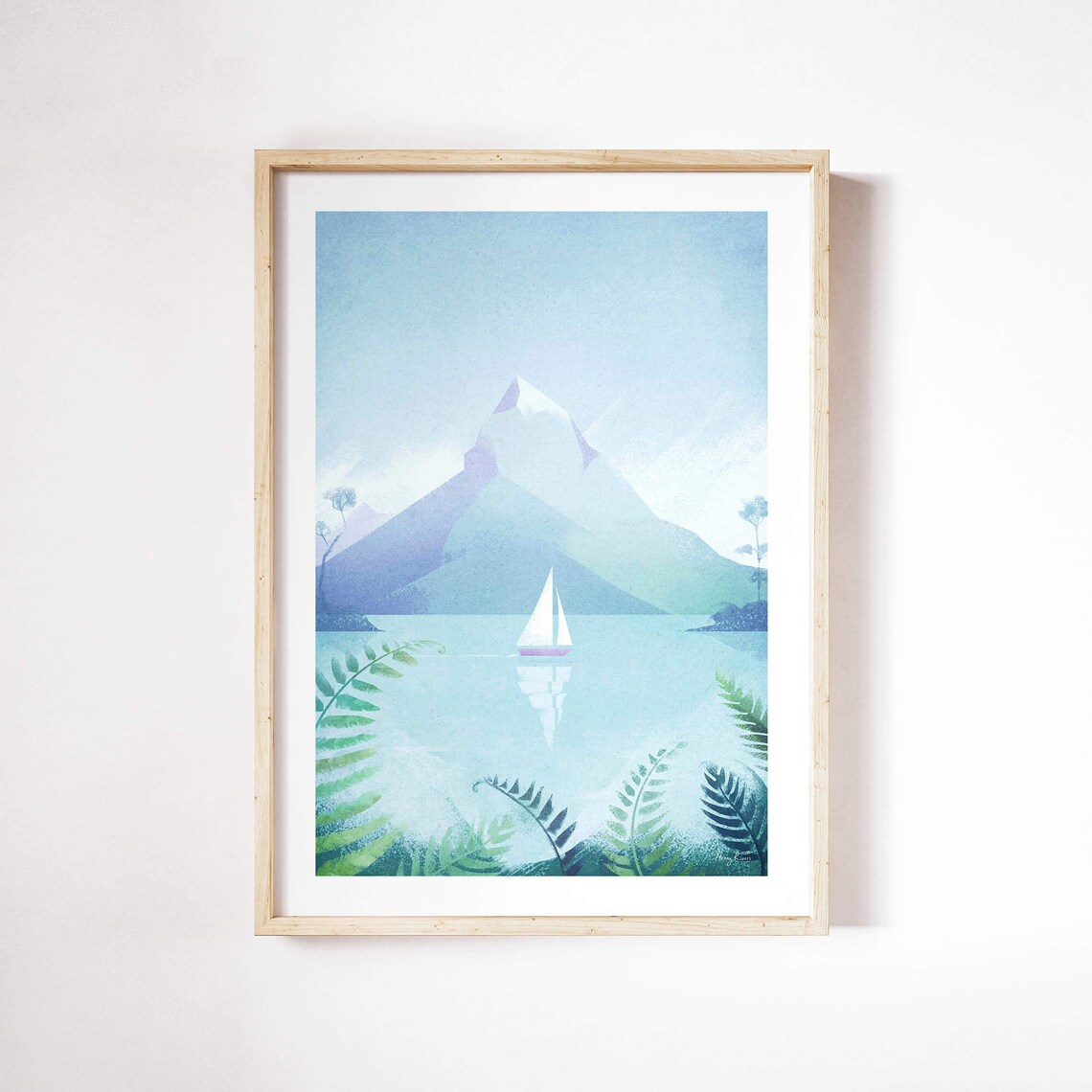 Mountain Lake by Henry Rivers, Travel Poster