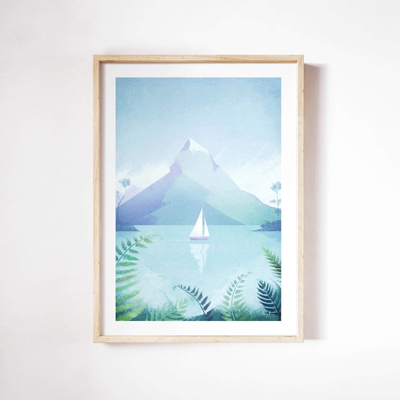 Mountain Lake by Henry Rivers, Travel Poster