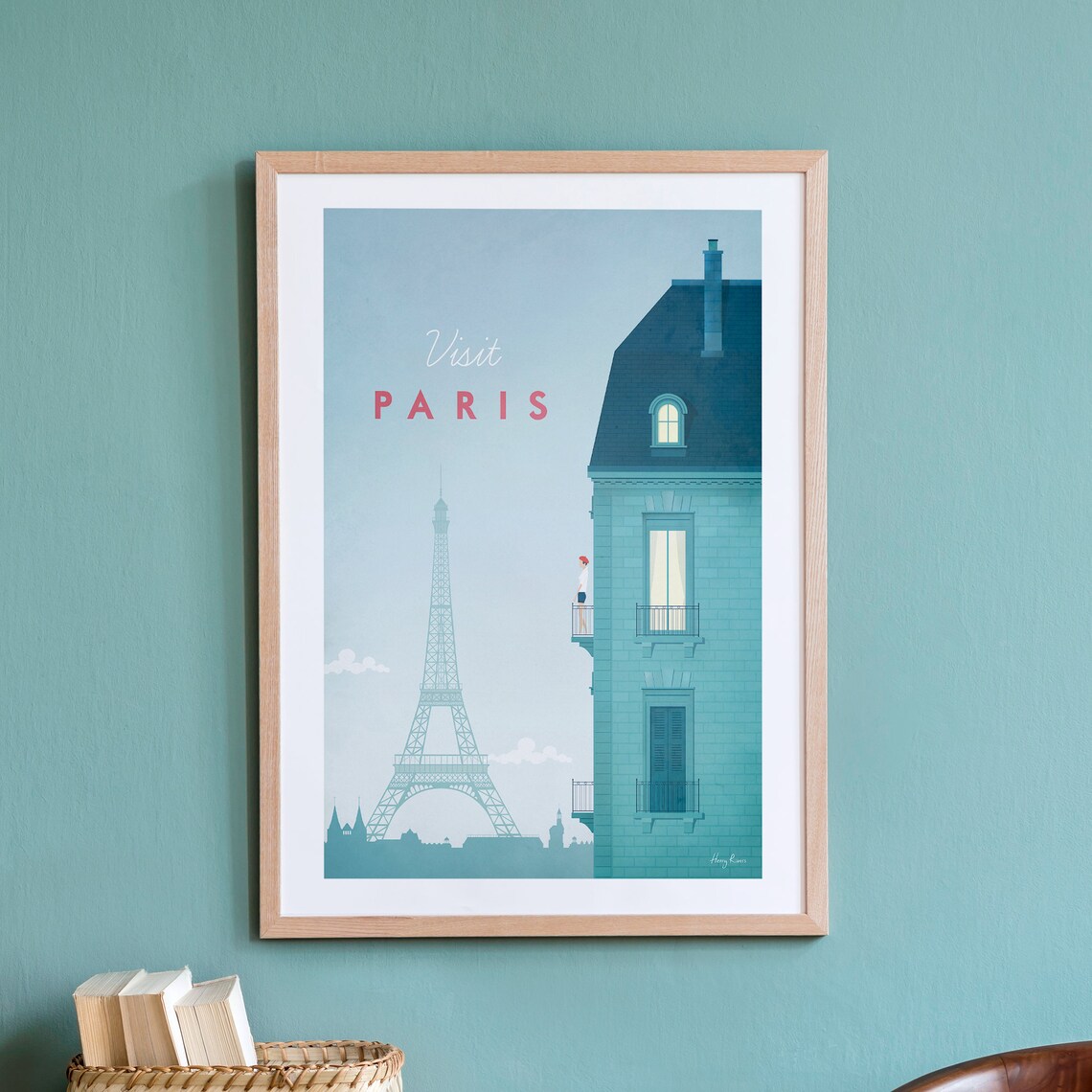 Paris Vintage Travel Poster, Minimalist Art Print