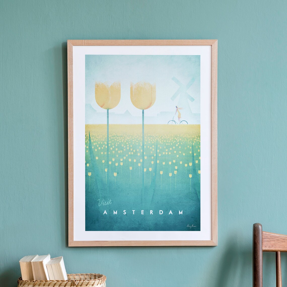 Amsterdam Vintage Retro Travel Poster Print