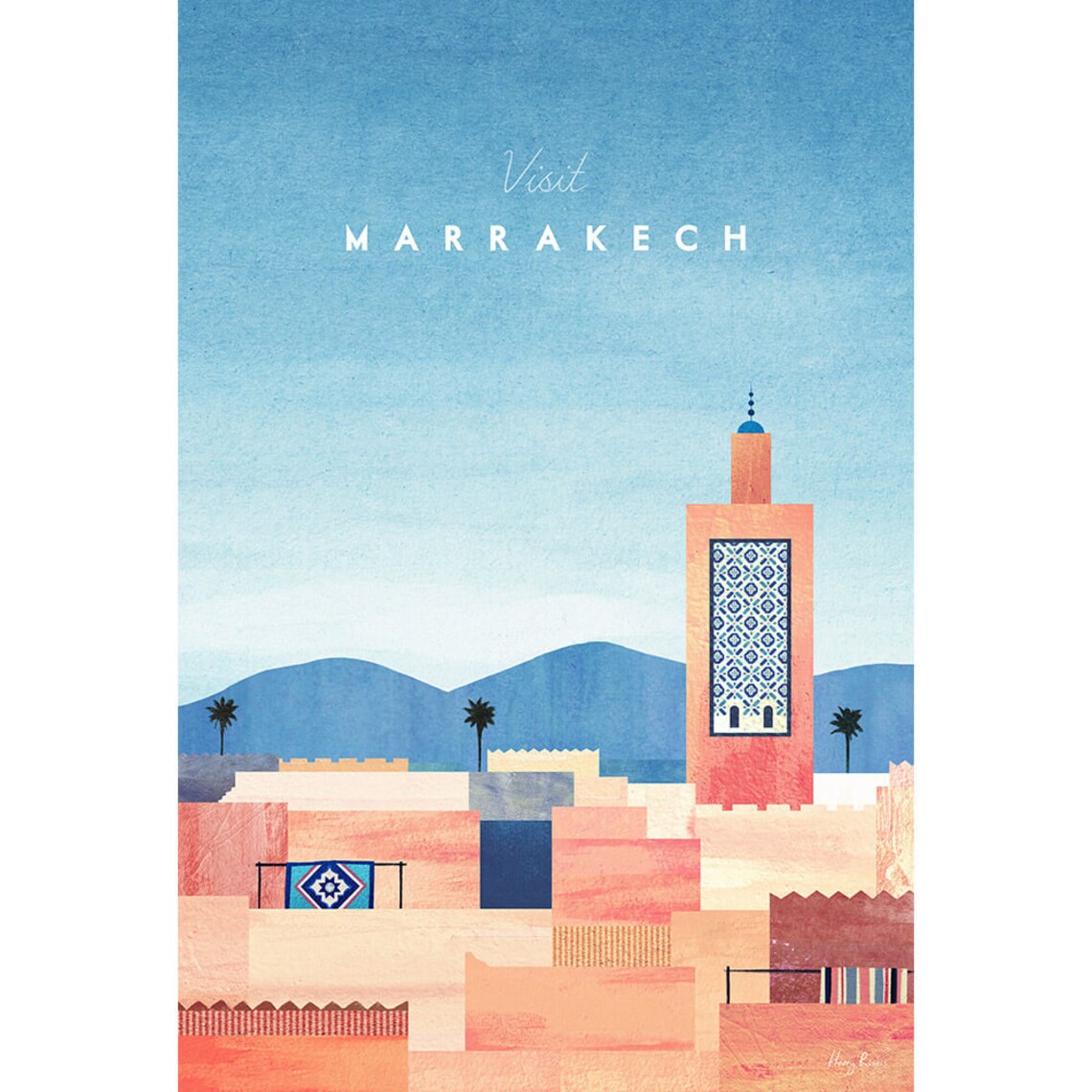 Marrakech Morocco Travel Poster by Henry Rivers - Image 3