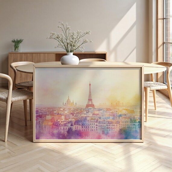 Paris Cityscape Framed Poster Luxurious Design Ready To Hang Art