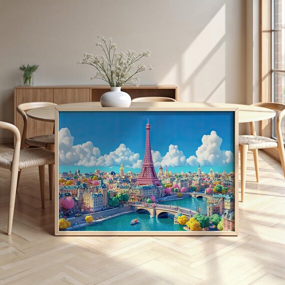 Paris Cityscape Framed Poster Luxurious Design Ready To Hang Art