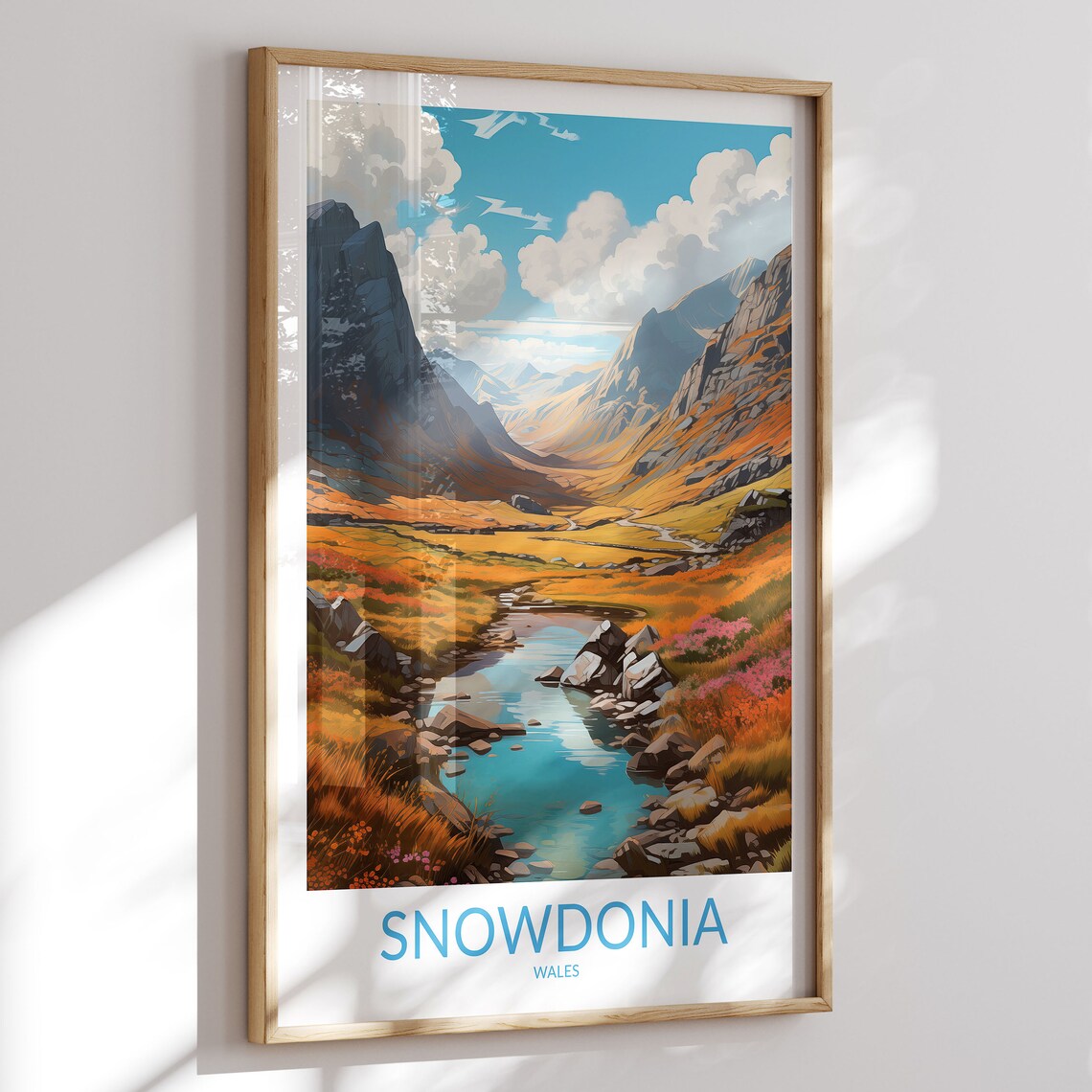 Snowdonia Print No 5 Snowdonia Poster Snowdonia Wall Art Snowdonia Art Print Snowdonia Artwork Snowdonia Travel Gift Wales Home Decor