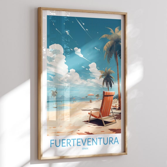 Fuerteventura Print Fuerteventura Poster Fuerteventura Wall Art Fuerteventura Art Print Fuerteventura Artwork Travel Gift Home Decor