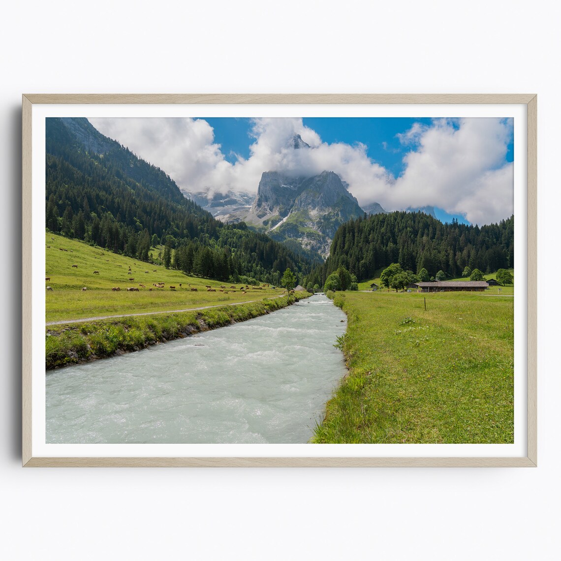 Swiss Alps Switzerland Print Rosenlaui Valley Bern Mountain Wall Art Travel Poster Travel Gift Mountain Home Decor Photography