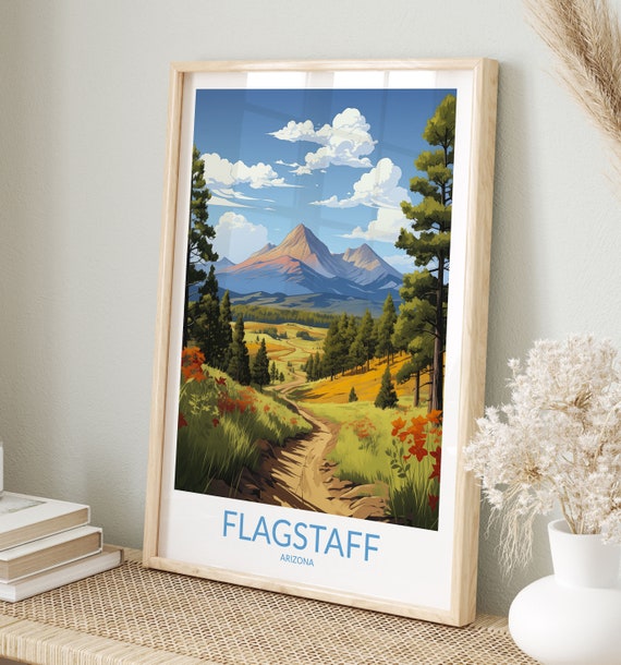 Flagstaff Print No 4 Flagstaff Poster Flagstaff Wall Art Flagstaff Art Print Flagstaff Artwork Flagstaff Travel Gift Arizona