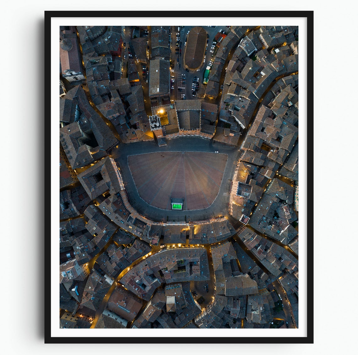 Siena Print Piazza Del Campo Italy Wall Art Travel Gift Travel Poster Europe Print Tuscany Print Original Aerial Photography