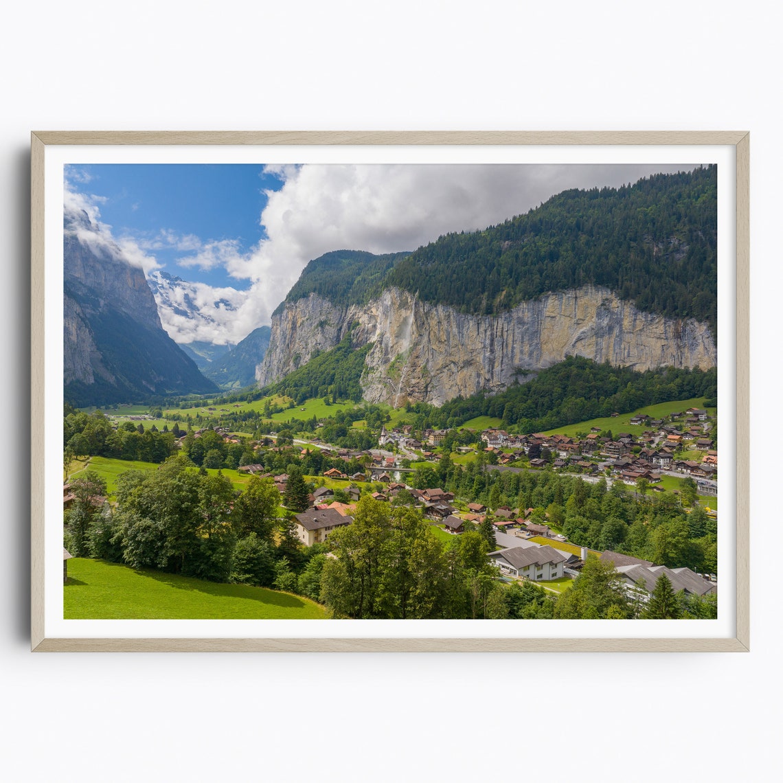 Lauterbrunnen Colorful Poster Print Lauterbrunnen Photo Wall Art Lauterbrunnen Decor Travel Print Interlaken Wengen Waterfalls