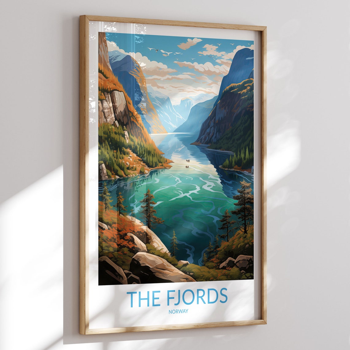 The Fjords Print No 3 The Fjords Poster The Fjords Wall Art The Fjords Art Print The Fjords Artwork The Fjords Travel Gift Norway