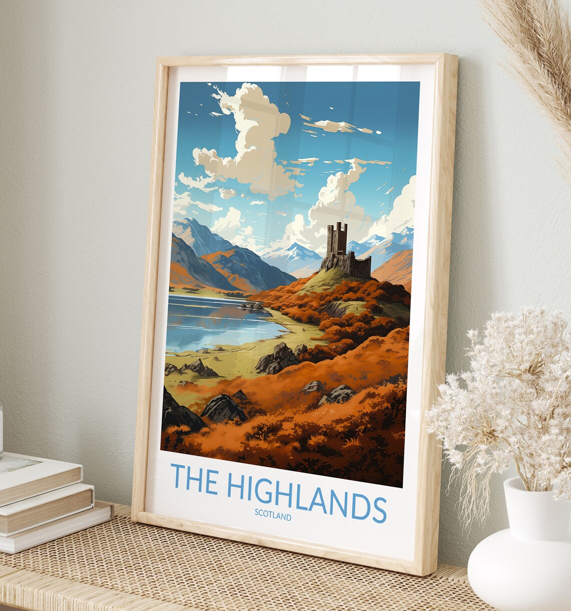 The Highlands Travel Print No 8 Scotland The Highlands Poster The Highlands Wall Art The Highlands Traveler Gift Scotland