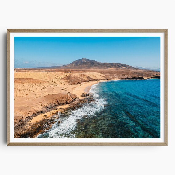 Lanzarote Travel Print Lanzarote Wall Art Spain Travel Print Lanzarote Poster Canary Islands Papagayo Beach Coastal Spain Ocean Poster