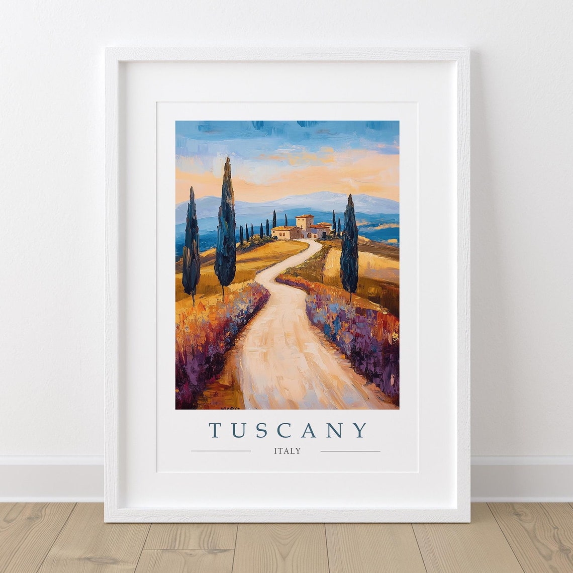 Tuscany Italy Cypress Trees Along a Winding Country Road Poster - Image 2