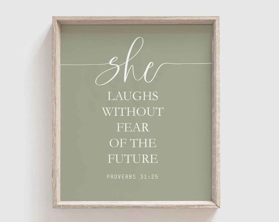 Inspirational Bible Verse Nursery Wall Art Girls Room Motivational Proverbs 3125 Print Christian Women Poster