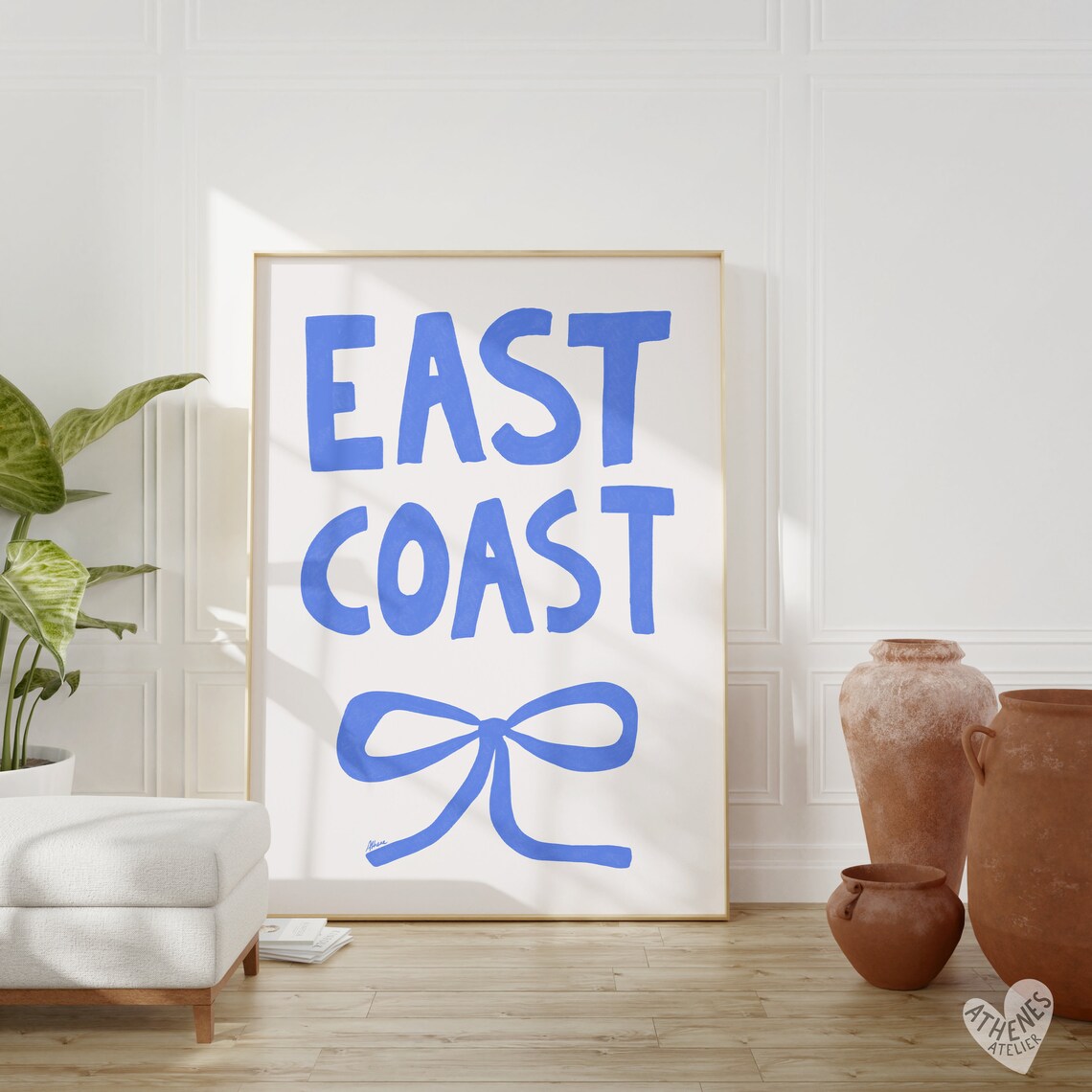 East Coast Beachy Wall Art, Maine Cape Cod Travel Poster